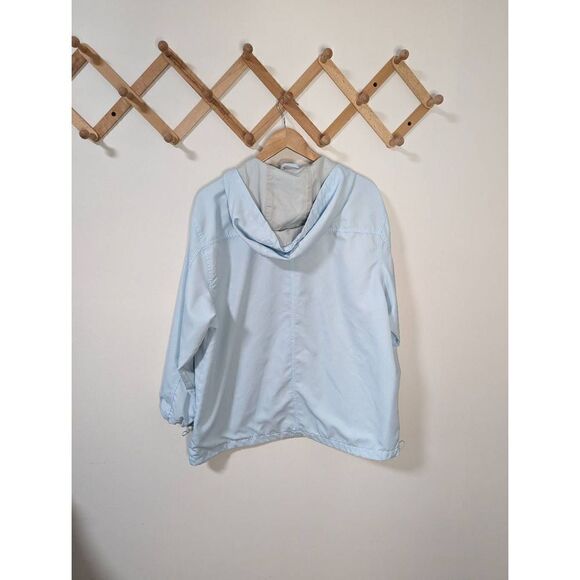 Nike Men's Quarter-Zip Wind Breaker Light Blue Oversized Hooded Jacket - Size M - Picture 7 of 11